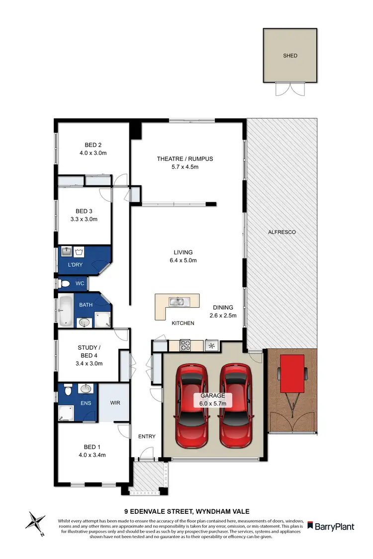 Floorplan of Homely house listing, 9 Edenvale Street, Wyndham Vale VIC 3024