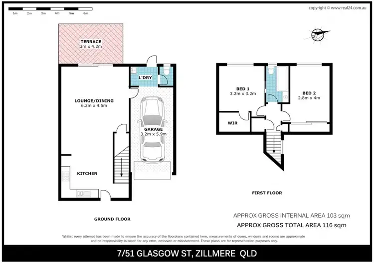 Floorplan of Homely townhouse listing, 7/51 Glasgow Street, Zillmere QLD 4034