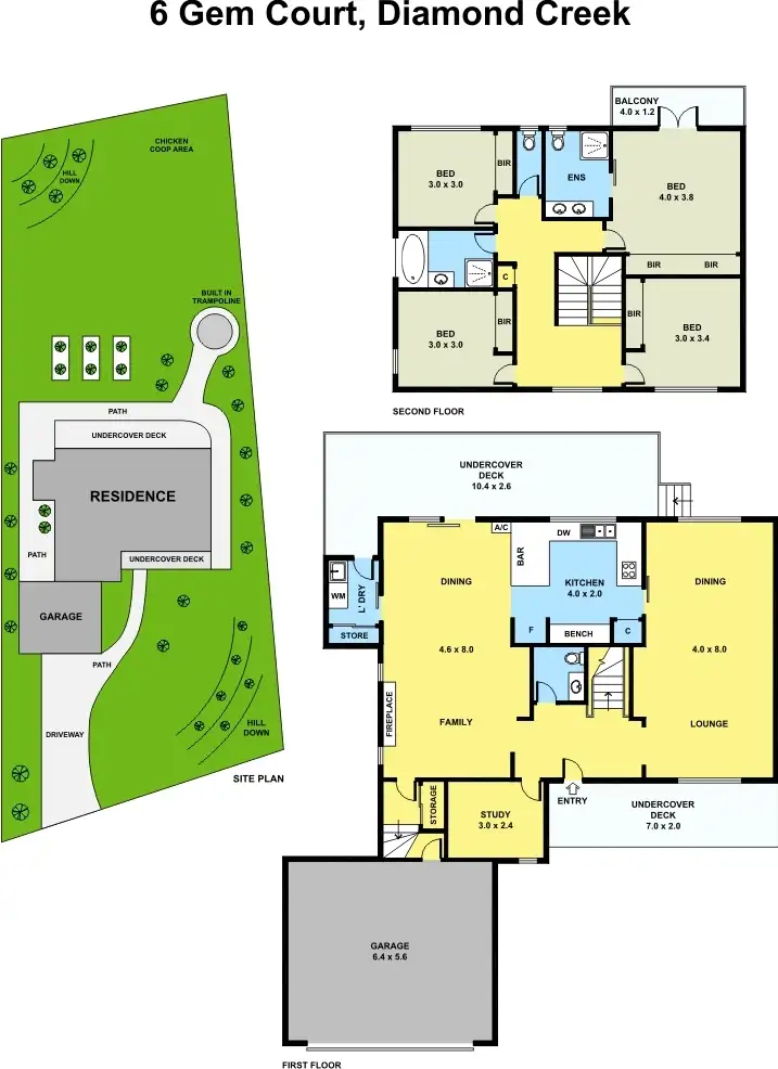 Floorplan of Homely house listing, 6 Gem Court, Diamond Creek VIC 3089
