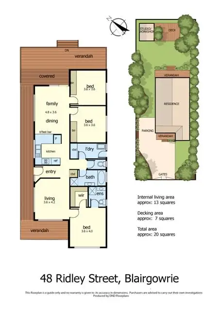 Floorplan of Homely house listing, 48 Ridley Street, Blairgowrie VIC 3942