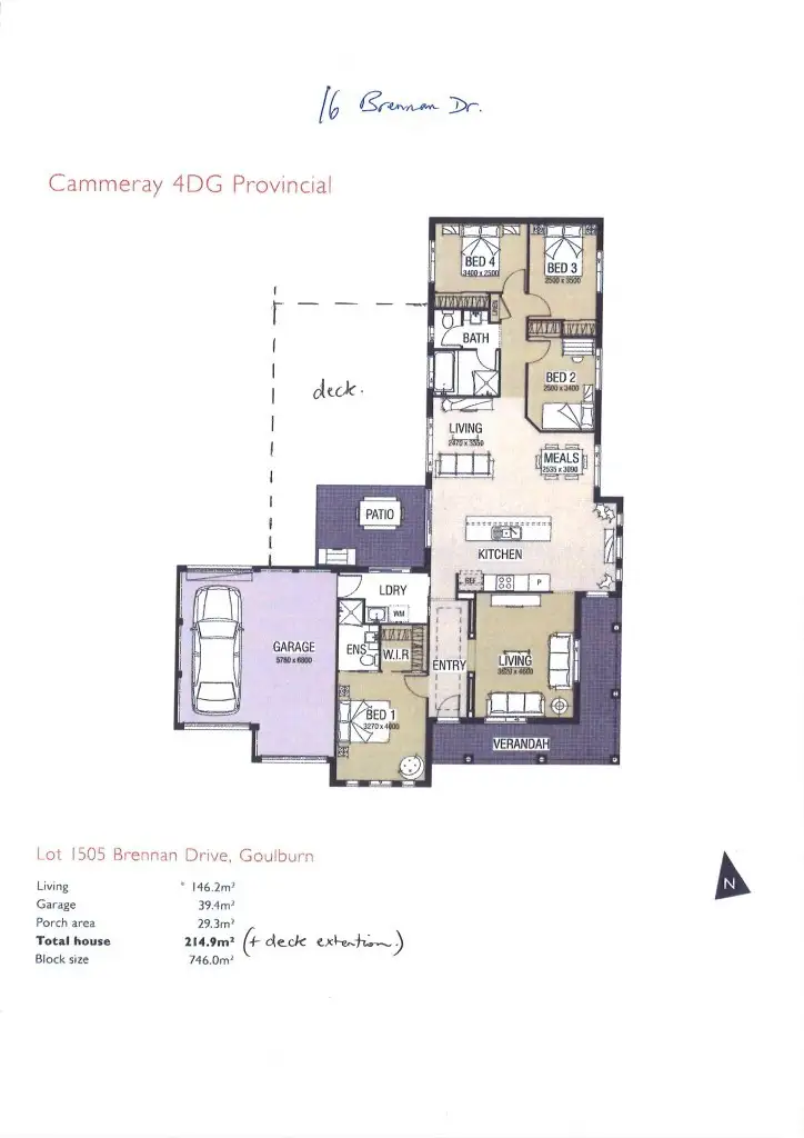 Floorplan of Homely house listing, 16 Brennan Drive, Goulburn NSW 2580