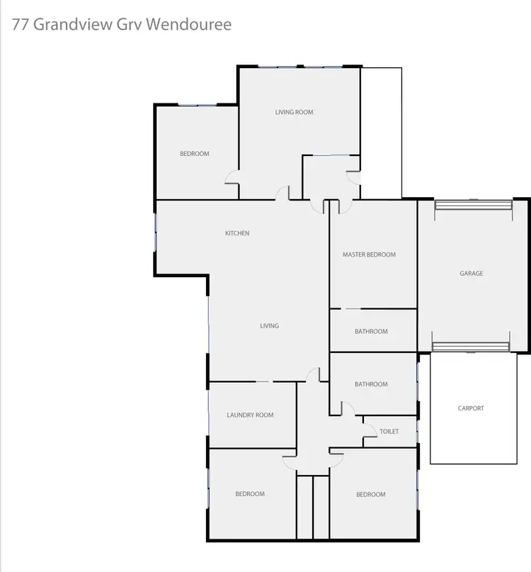 Floorplan of Homely house listing, 77 Grandview Grove, Wendouree VIC 3355