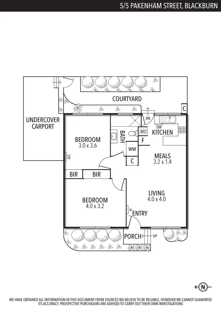 Floorplan of Homely villa listing, 5/5 Pakenham Street, Blackburn VIC 3130