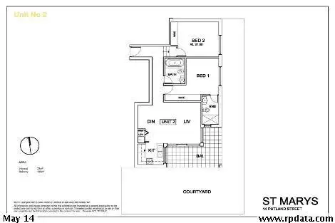 Floorplan of Homely apartment listing, 2/14 Putland Street, St Marys NSW 2760