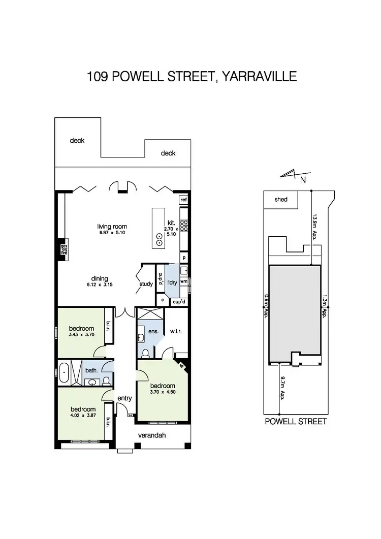Floorplan of Homely house listing, 109 Powell Street, Yarraville VIC 3013