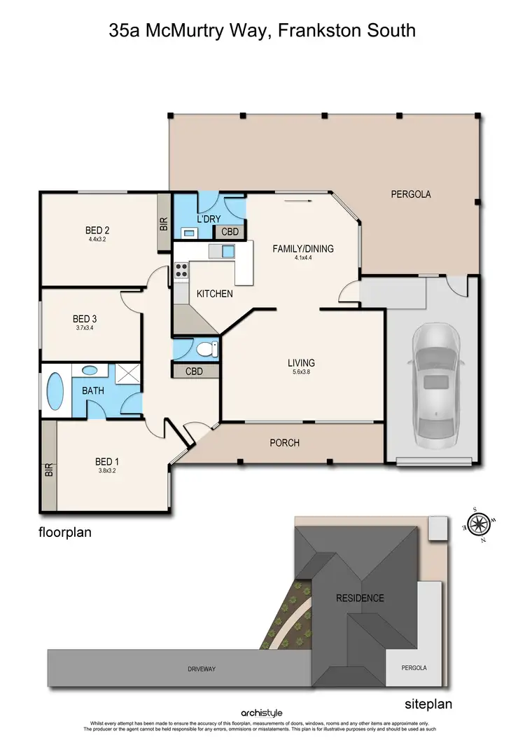 Floorplan of Homely house listing, 35A McMurtry Way, Frankston VIC 3199