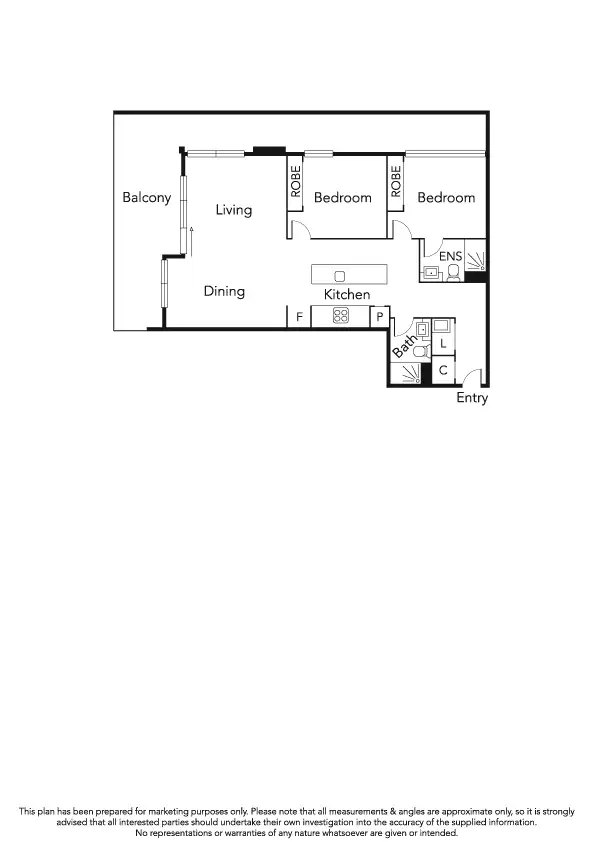 Floorplan of Homely apartment listing, 412/101 Bay Street, Port Melbourne VIC 3207