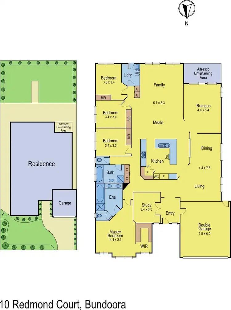 Floorplan of Homely house listing, 10 Redmond Court, Bundoora VIC 3083