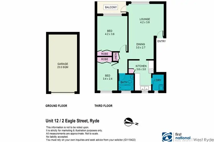 Floorplan of Homely unit listing, 12/2 Eagle Street, Ryde NSW 2112