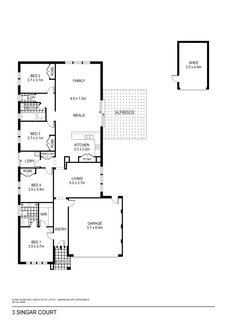 Floorplan of Homely house listing, 3 Singar Court, Strathfieldsaye VIC 3551