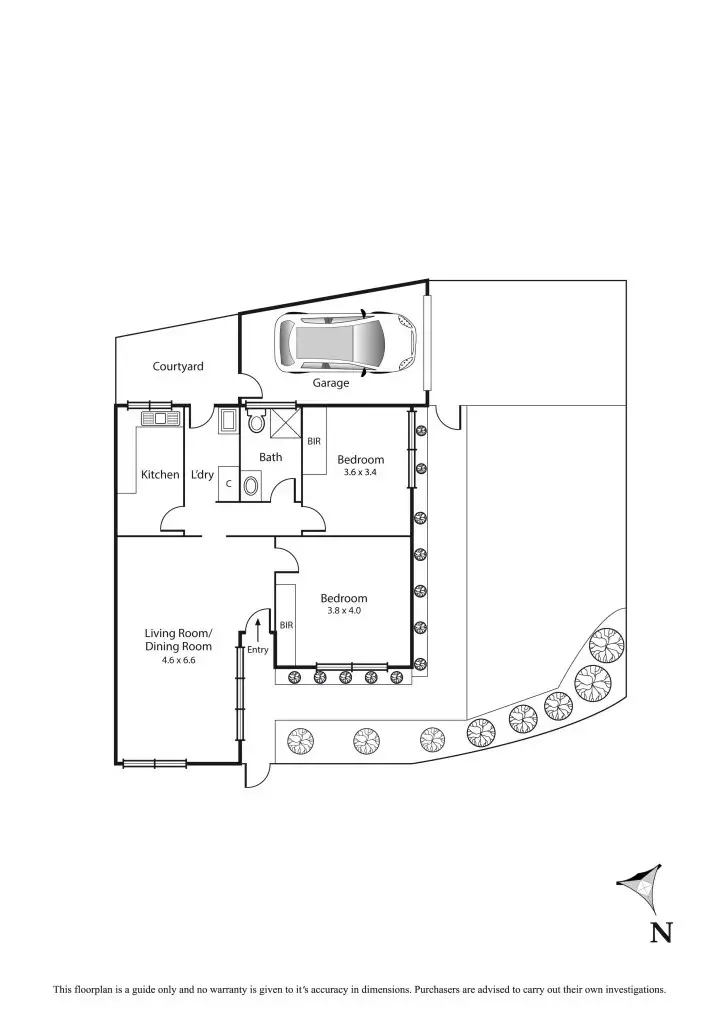 Floorplan of Homely unit listing, 1/397 Nepean Highway, Mordialloc VIC 3195