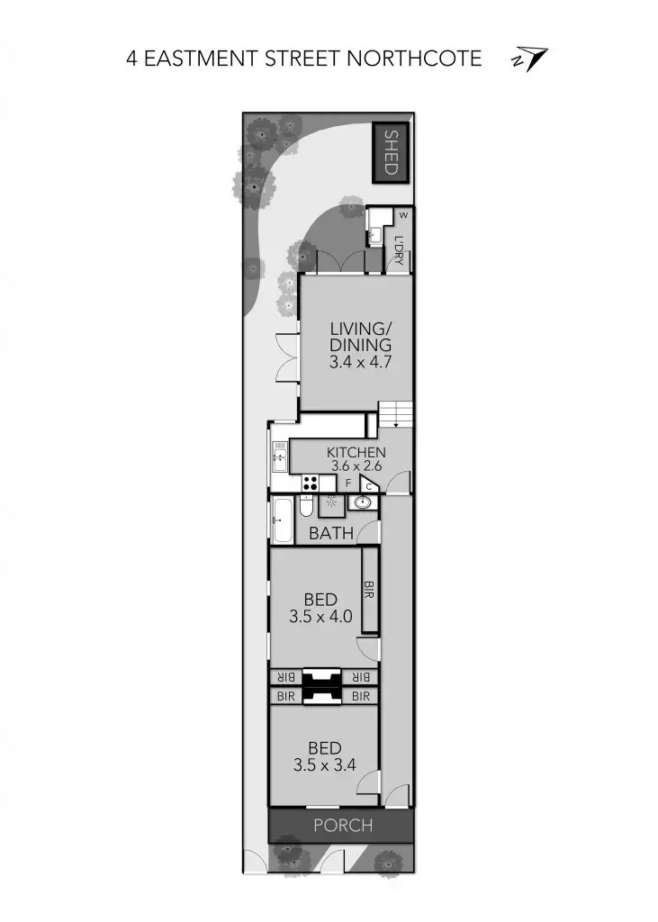 Floorplan of Homely house listing, 4 Eastment Street, Northcote VIC 3070