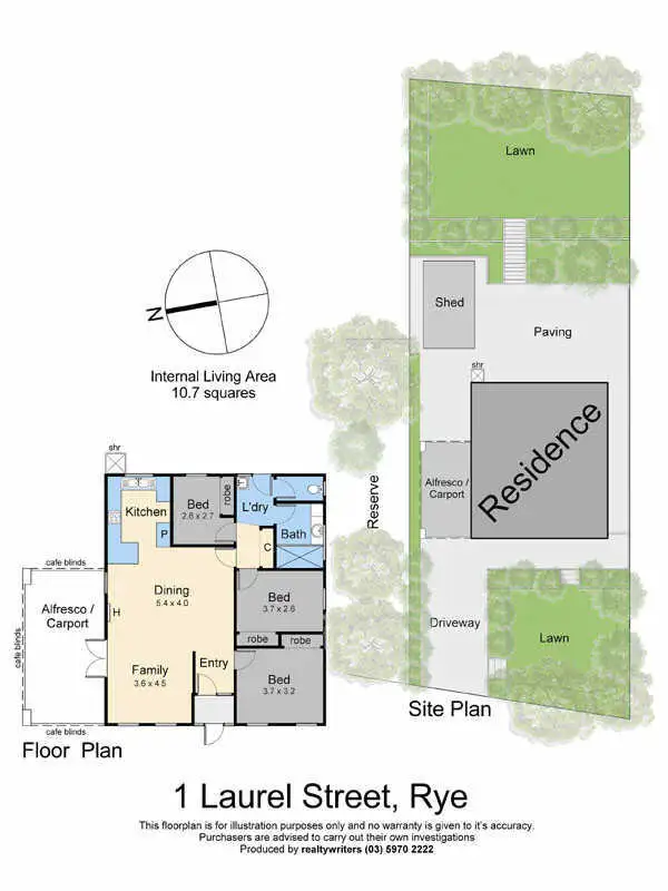 Floorplan of Homely house listing, 1 Laurel Street, Rye VIC 3941