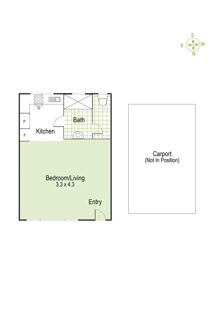 Floorplan of Homely studio listing, 1/4 Wando Grove, St Kilda East VIC 3183