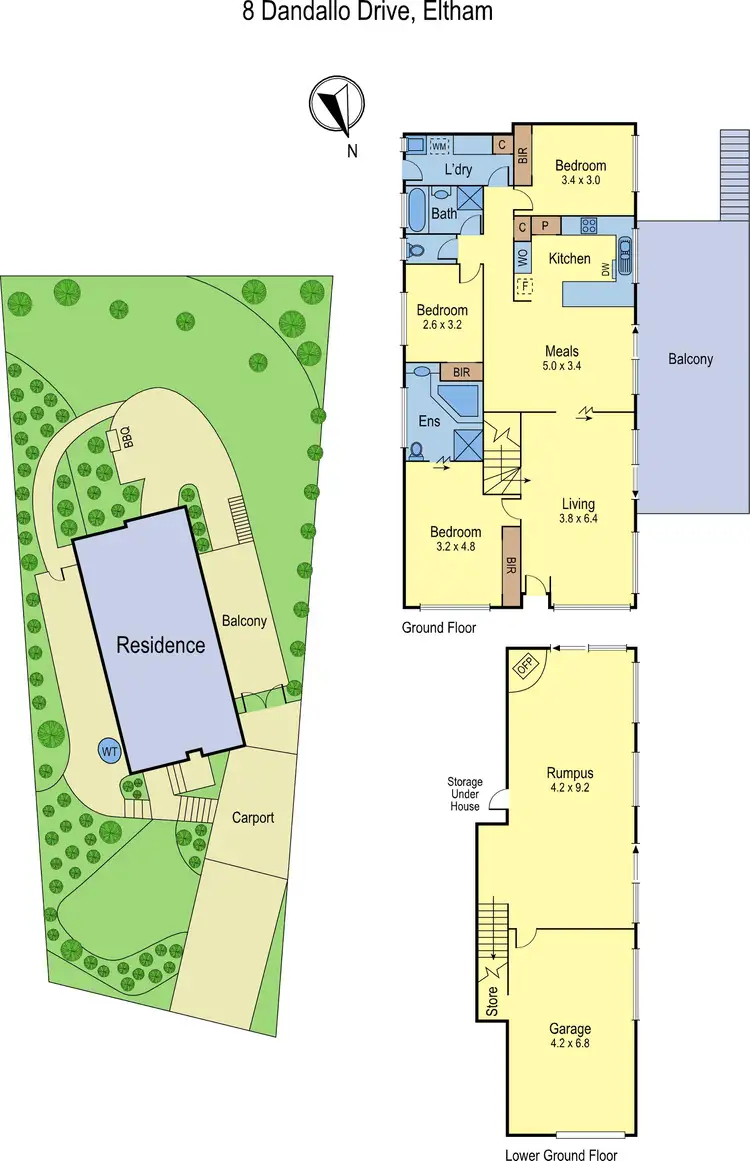 Floorplan of Homely house listing, 8 Dandallo Drive, Eltham VIC 3095