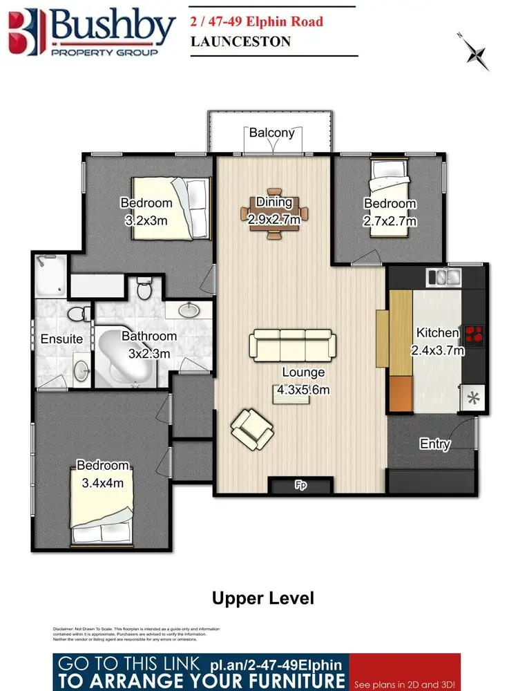 Floorplan of Homely apartment listing, 2/47-49 Elphin Road, East Launceston TAS 7250