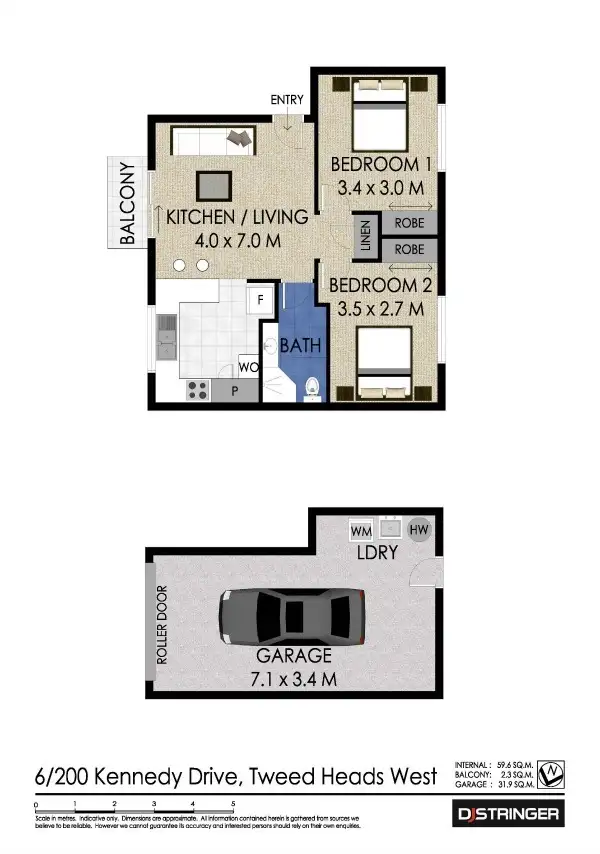 Floorplan of Homely house listing, 6/200 Kennedy Drive, Tweed Heads West NSW 2485