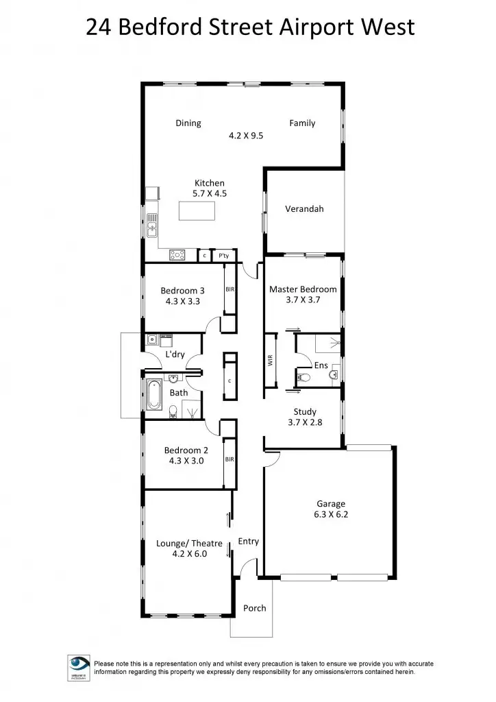Floorplan of Homely house listing, 24 Bedford Street, Airport West VIC 3042