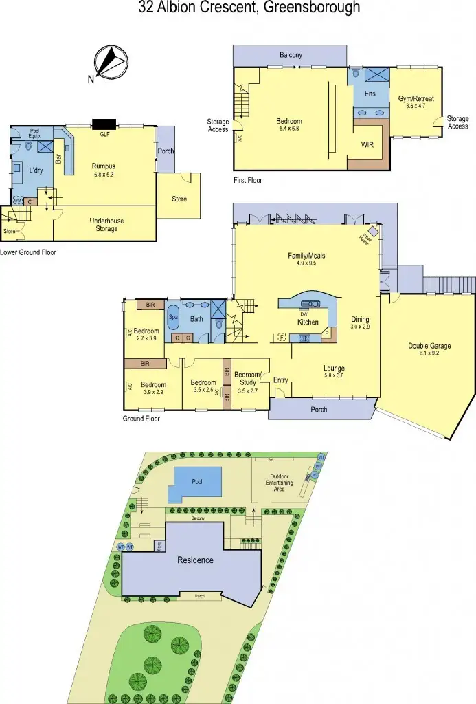 Floorplan of Homely house listing, 32 Albion Cres, Greensborough VIC 3088