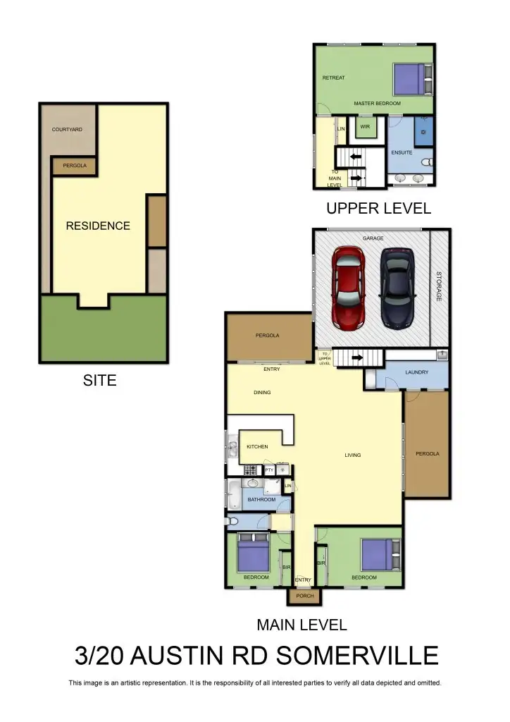 Floorplan of Homely townhouse listing, 3/20 Austin Road, Somerville VIC 3912