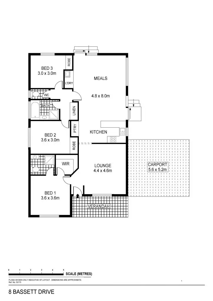 Floorplan of Homely house listing, 8 Bassett Drive, Strathfieldsaye VIC 3551