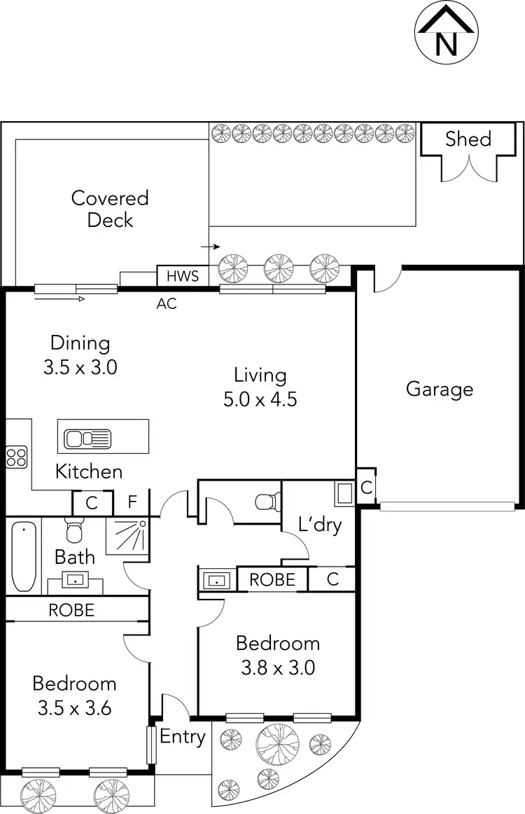 Floorplan of Homely unit listing, 3/25 Rayner Street, Altona VIC 3018