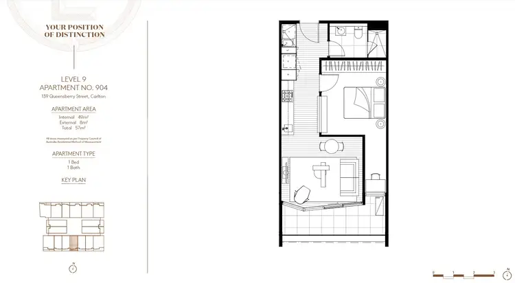 Floorplan of Homely apartment listing, 904/139 Queensberry Street, Carlton VIC 3053
