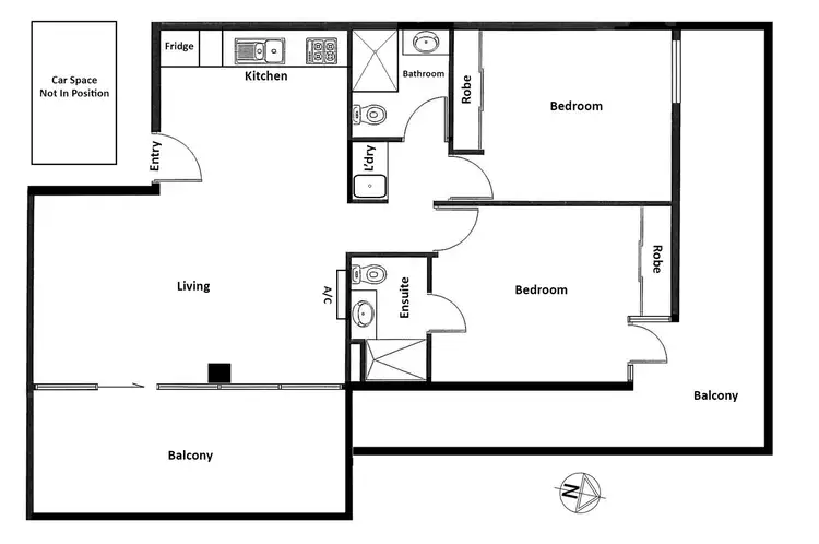 Floorplan of Homely apartment listing, 2305/25 Wills Street, Westmeadows VIC 3000