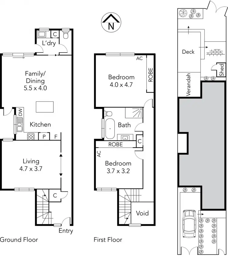 Floorplan of Homely townhouse listing, 2/234 Raglan Street, Preston VIC 3072