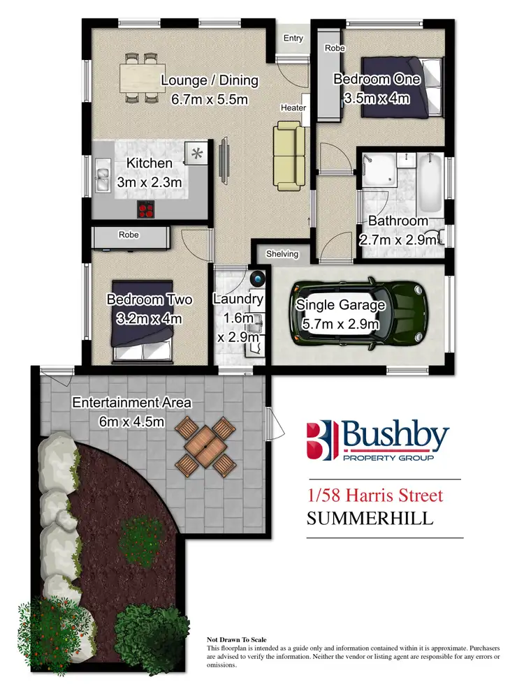 Floorplan of Homely unit listing, 1/58 Harris Street, Summerhill TAS 7250