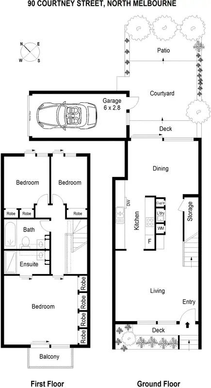 Floorplan of Homely house listing, 90 Courtney Street, North Melbourne VIC 3051