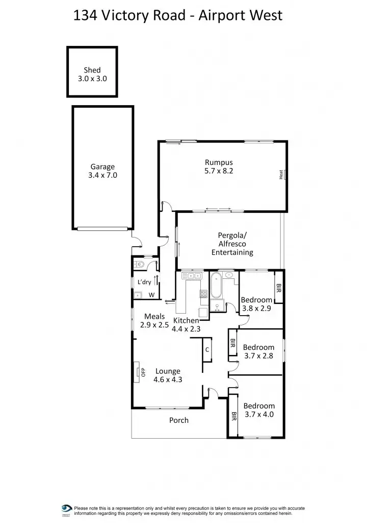 Floorplan of Homely house listing, 134 Victory Road, Airport West VIC 3042