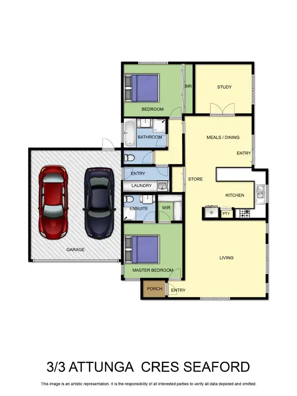 Floorplan of Homely townhouse listing, 3/1-3 Attunga Crescent, Seaford VIC 3198