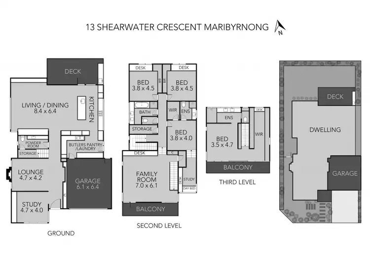Floorplan of Homely house listing, 13 Shearwater Crescent, Maribyrnong VIC 3032