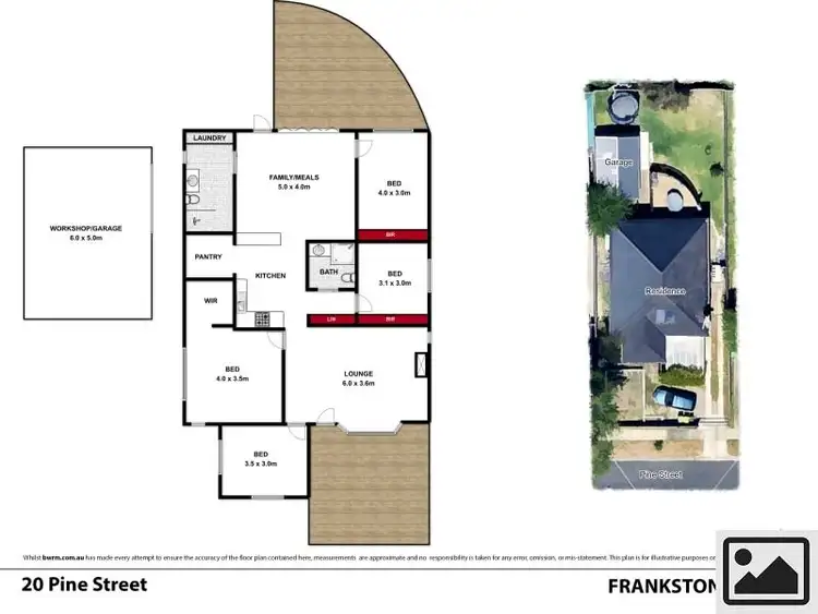 Floorplan of Homely house listing, 20 Pine Street, Frankston North VIC 3200