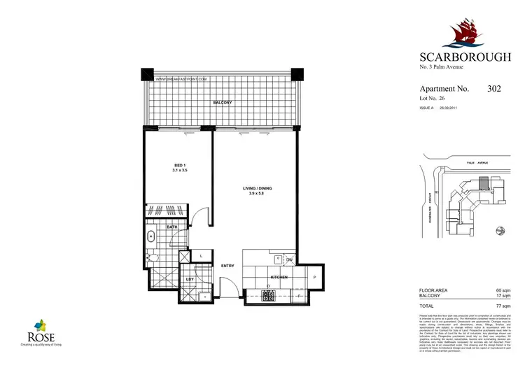 Floorplan of Homely apartment listing, 302/3 Palm Ave, Breakfast Point NSW 2137