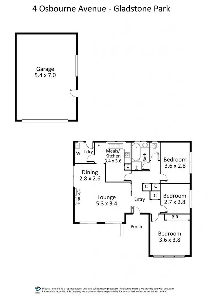 Floorplan of Homely house listing, 4 Osborne Avenue, Gladstone Park VIC 3043