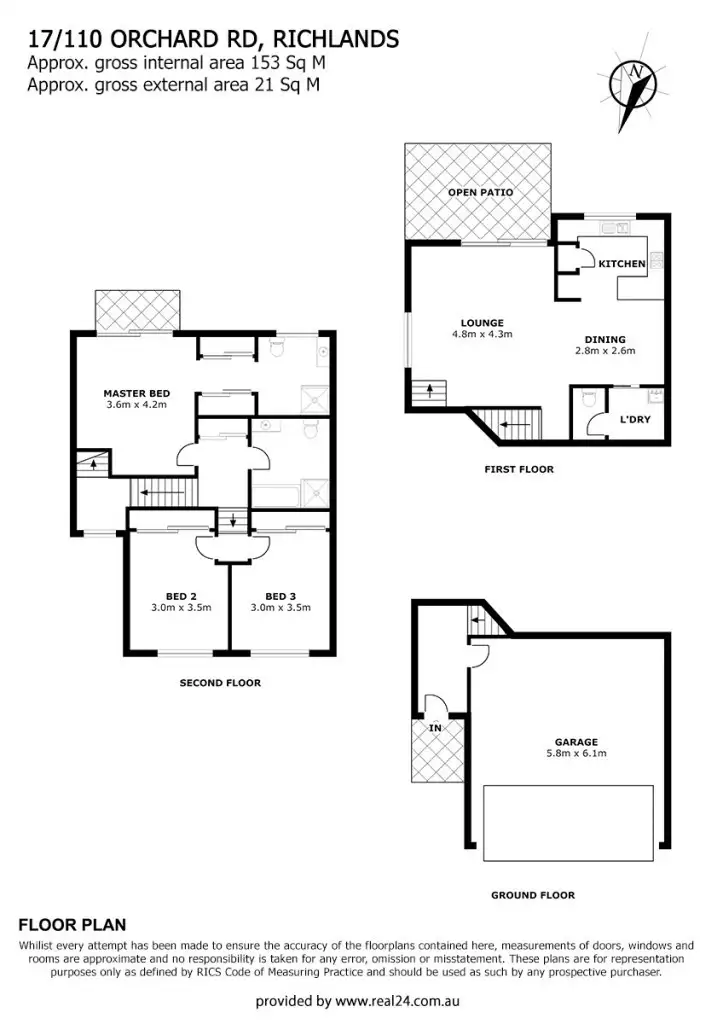 Floorplan of Homely townhouse listing, 17/110 Orchard Road, Richlands QLD 4077