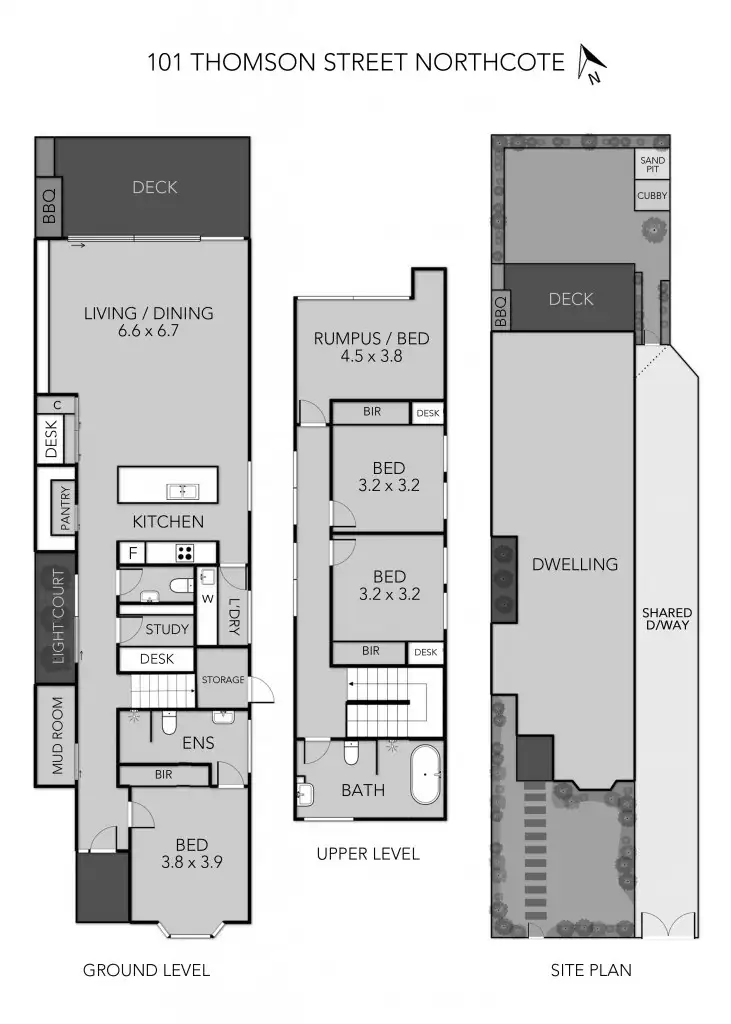 Floorplan of Homely house listing, 101 Thomson Street, Northcote VIC 3070