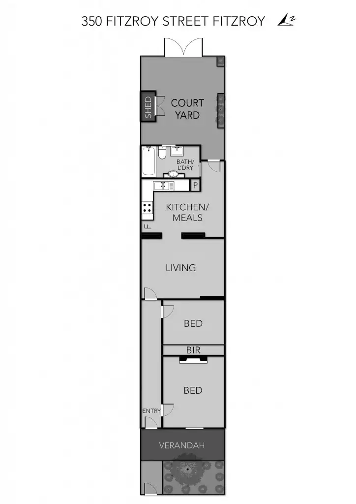 Floorplan of Homely house listing, 350 Fitzroy Street, Fitzroy VIC 3065