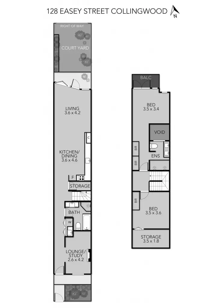 Floorplan of Homely house listing, 128 Easey Street, Collingwood VIC 3066