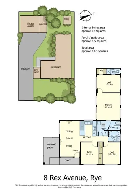 Floorplan of Homely house listing, 8 Rex Avenue, Rye VIC 3941