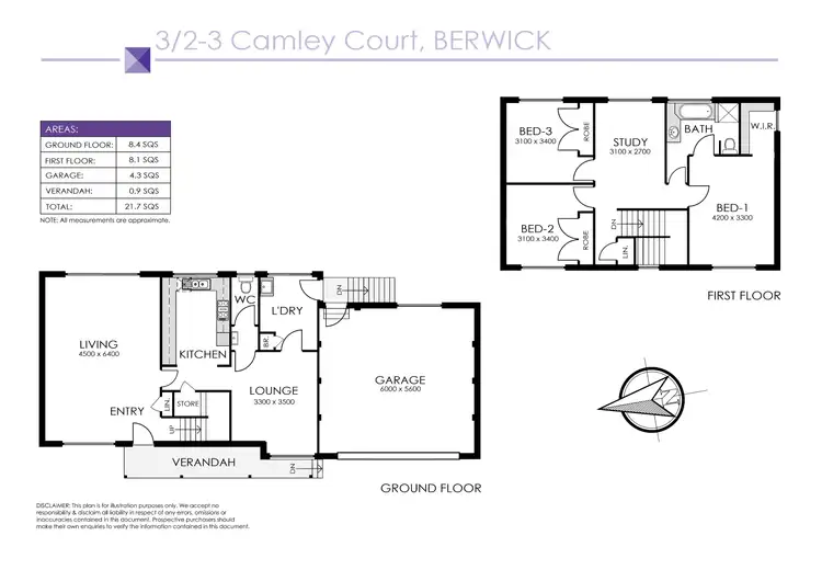 Floorplan of Homely house listing, 3/2-3 Camley Court, Berwick VIC 3806