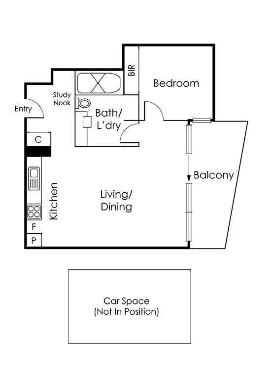 Floorplan of Homely apartment listing, 201/61 Stawell Street, Richmond VIC 3121