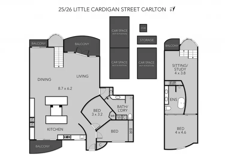 Floorplan of Homely house listing, 25/26 Little Cardigan, Carlton VIC 3053