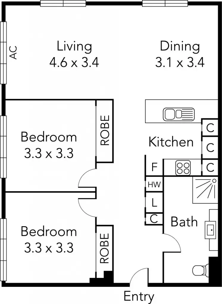 Floorplan of Homely apartment listing, 41/30 Russell Street, Melbourne VIC 3000