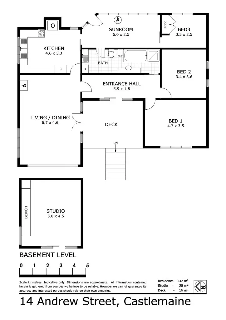 Floorplan of Homely house listing, 14 Andrew Street, Castlemaine VIC 3450