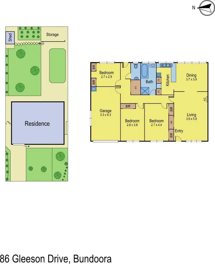 Floorplan of Homely house listing, 86 Gleeson Drive, Bundoora VIC 3083