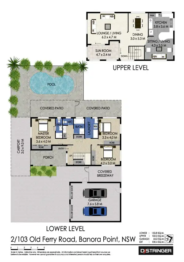 Floorplan of Homely semi-detached listing, 2/103 Old Ferry Road, Banora Point NSW 2486