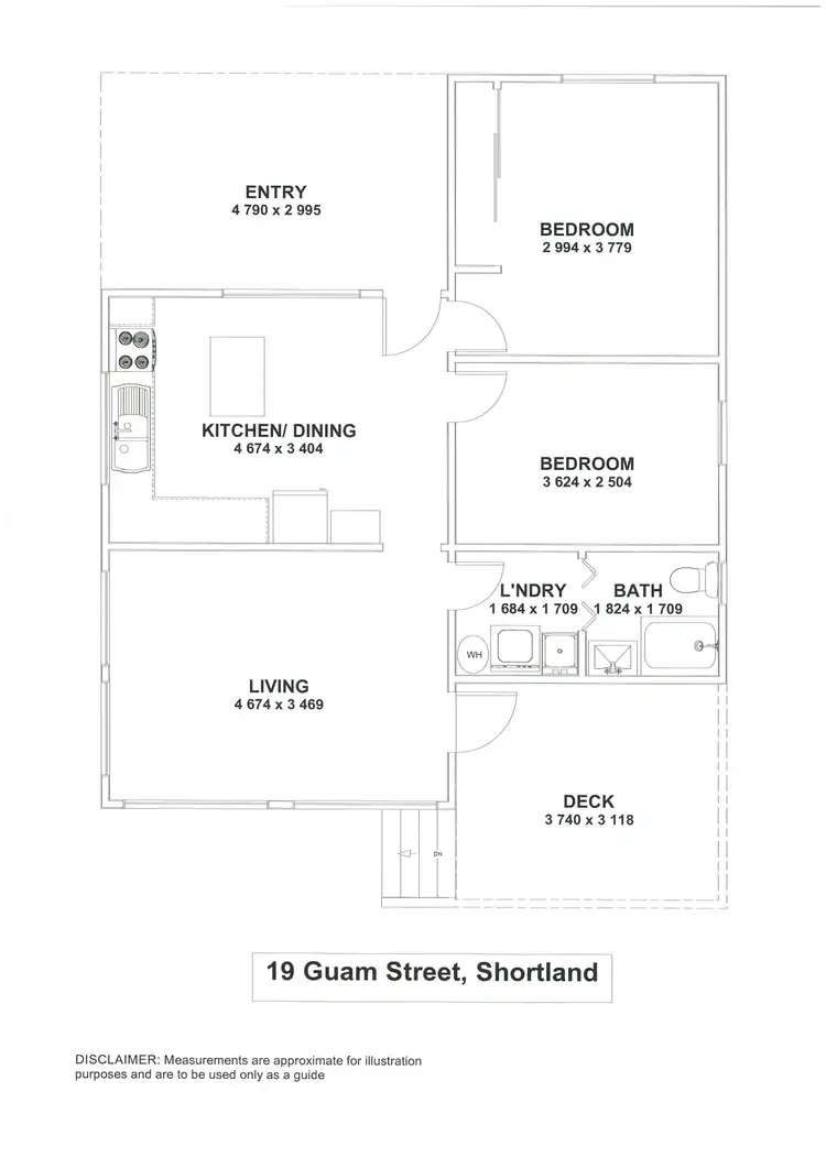 Floorplan of Homely house listing, 19 Guam Street, Shortland NSW 2307